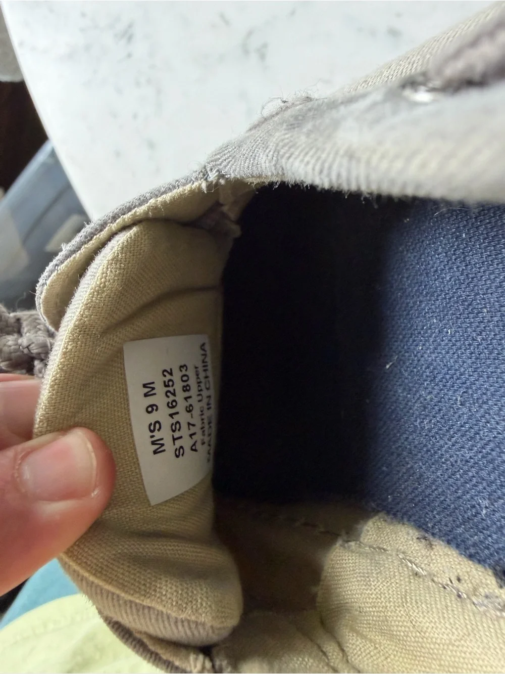 Sperry Men's Canvas Boat Shoes in Light Taupe and Gray